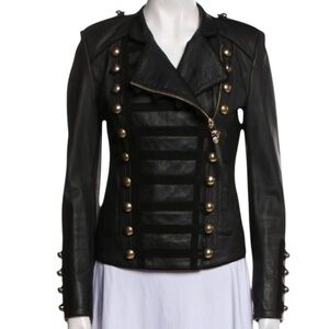 Boda Skins Napoleon Leather & Suede Patch Sleeve Silver Studs Sgt. Pepper Jacket